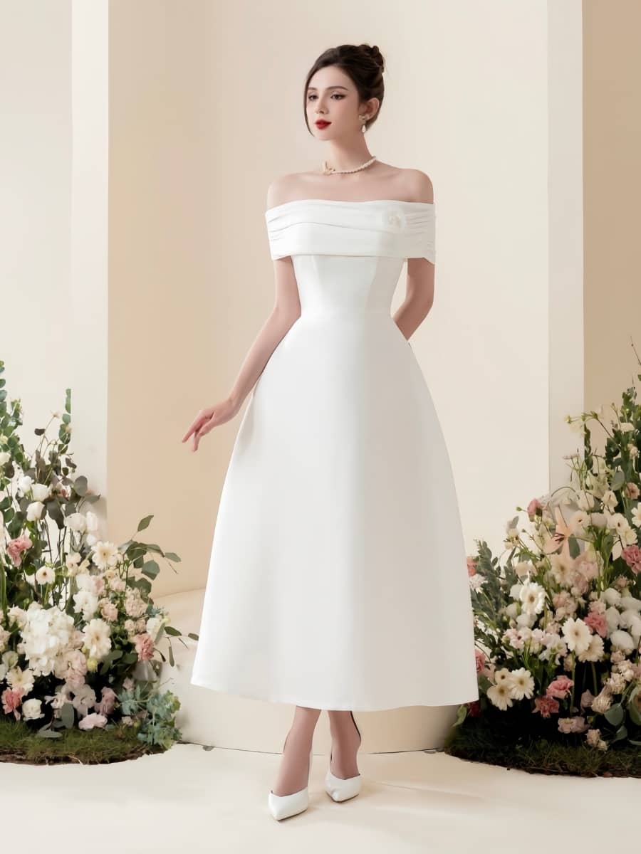 Momizi trắng bẹt vai L