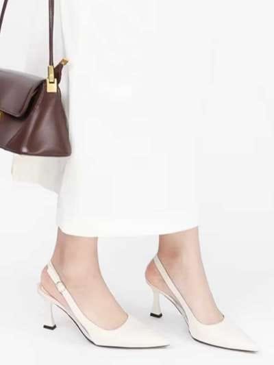 Cao gót trắng mix trong suốt size 38